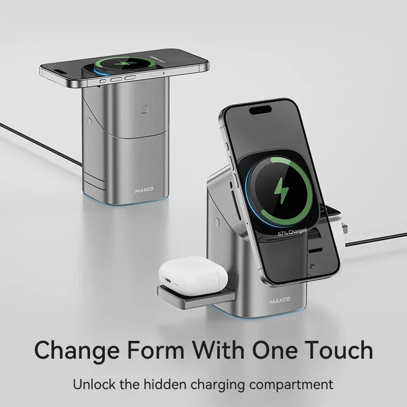 Qi2 3-in-1 Magnetic Wireless Charger