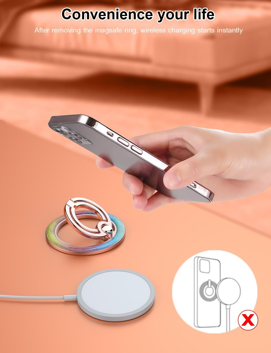 Glitter MagSafe Ring Phone Holder