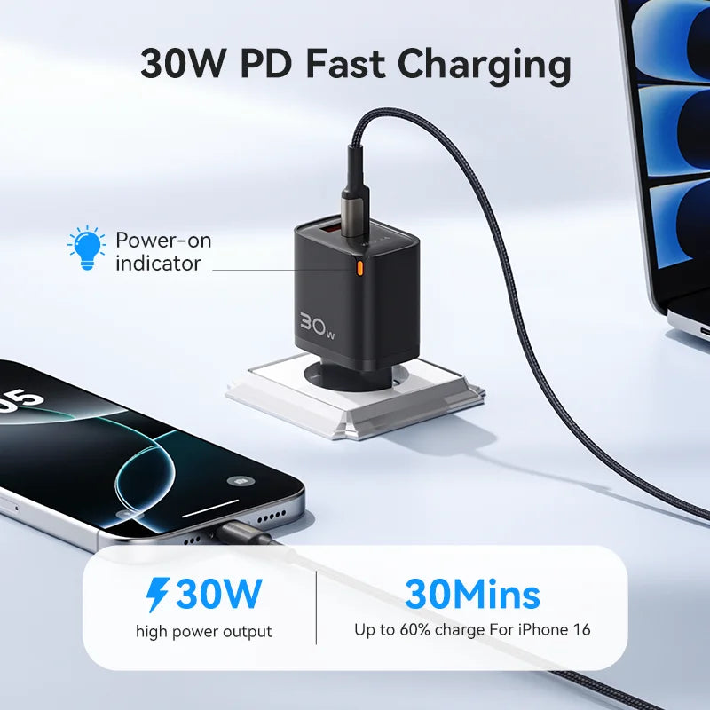 30W GaN USB-C Fast Charger
