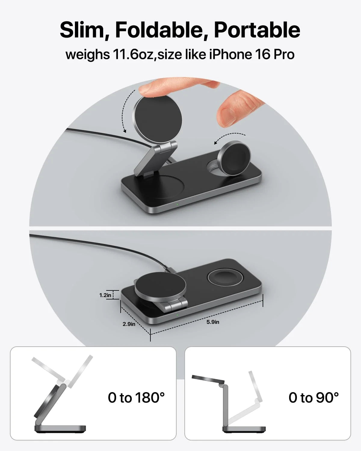 3-in-1 Foldable MagSafe Charger