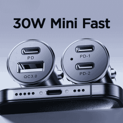 30W USB-C Metal Car Charger