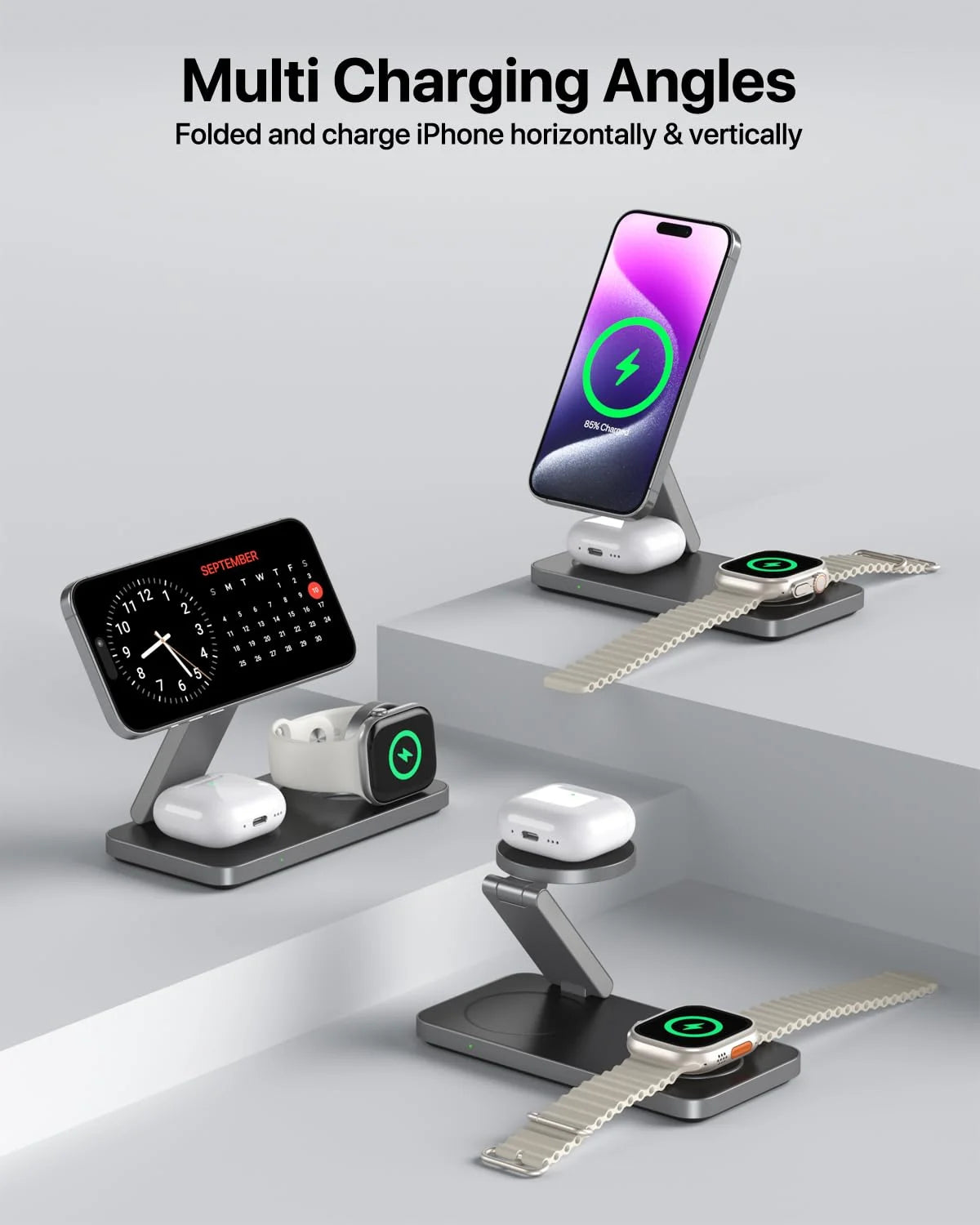 3-in-1 Foldable MagSafe Charger