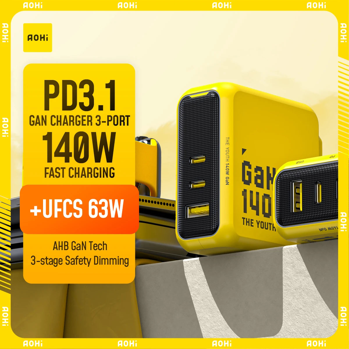 AOHI Youth 140W GaN Charger