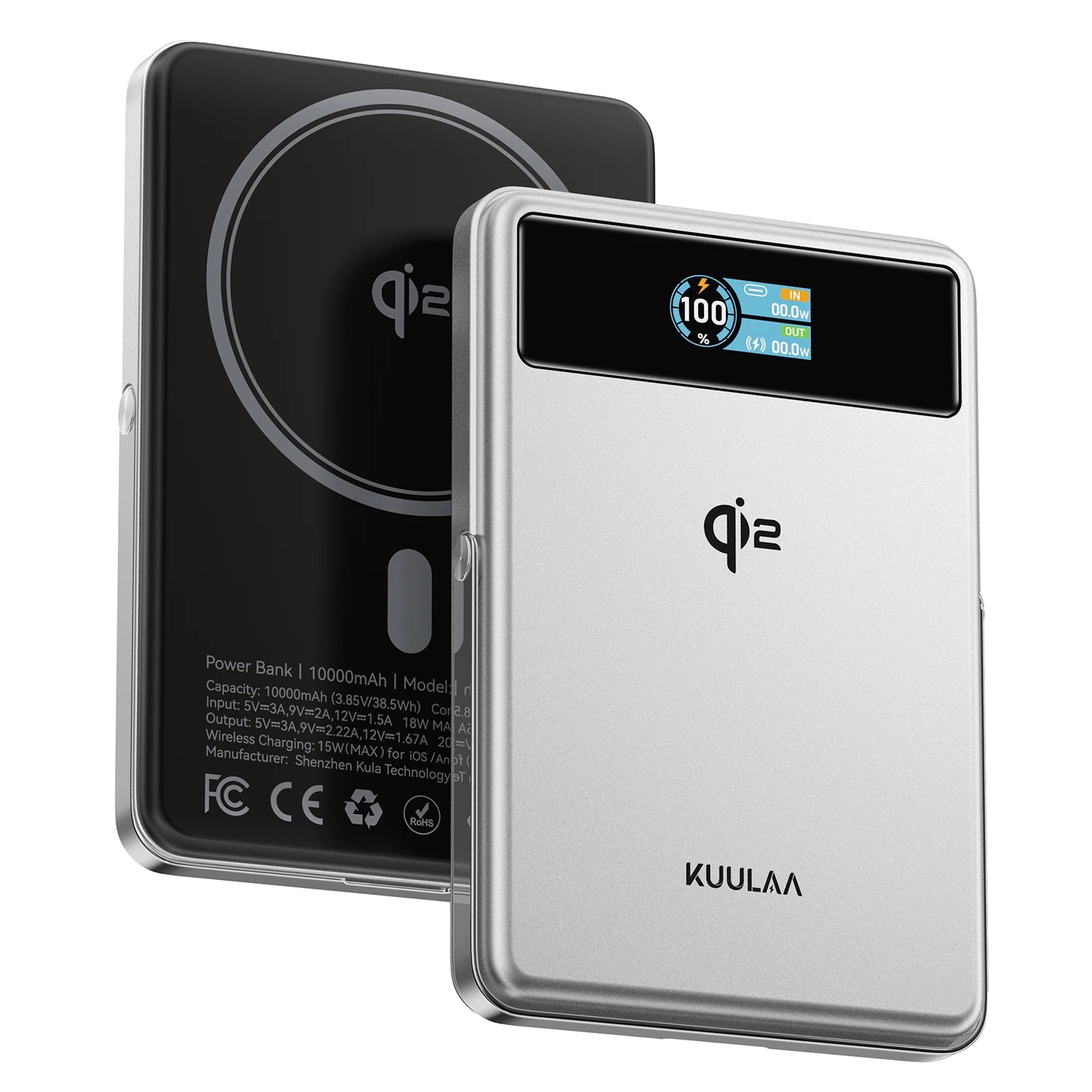 10000mAh Qi2 Power Bank With Stand