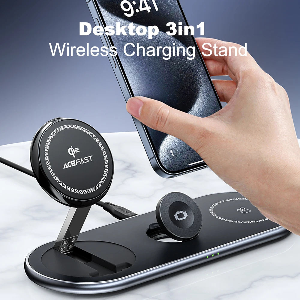ACEFAST 3-in-1 Magnetic Charger Stand