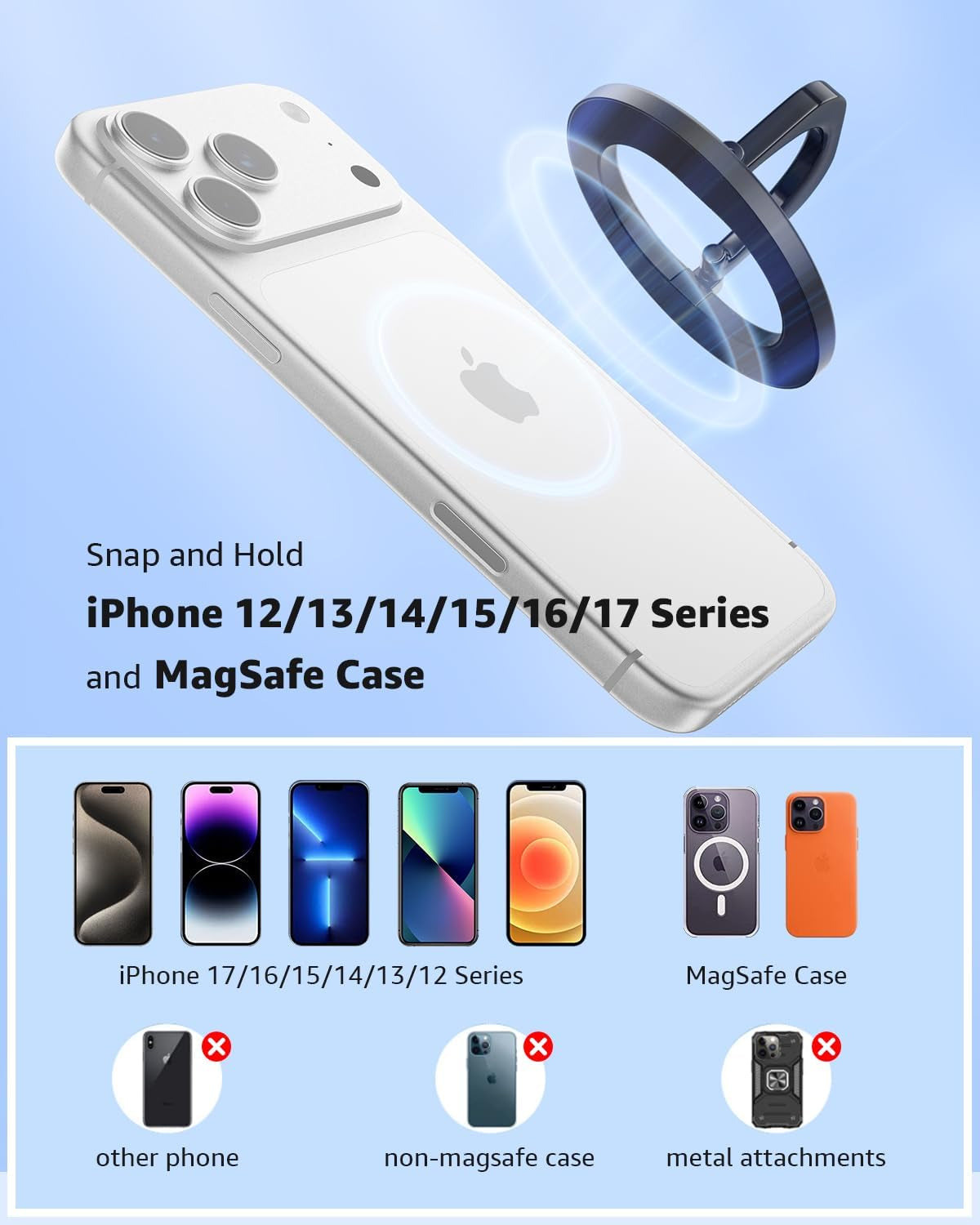 MagSafe Magnetic Ring Phone Grip