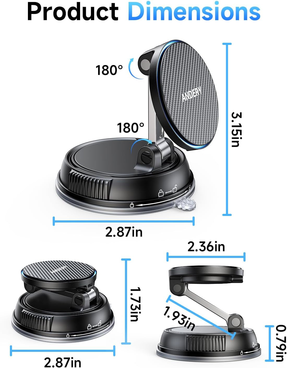 15W MagSafe Suction Car Charger